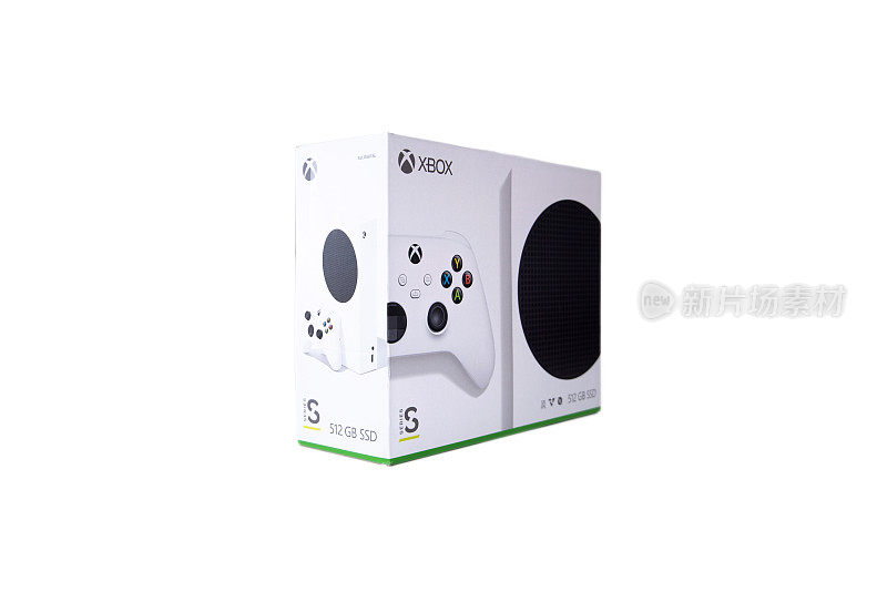 São保罗，巴西- 03,2022:新的视频游戏机Xbox Series S。